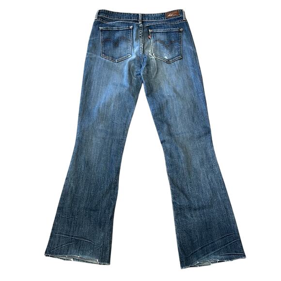 Levi's Women's Demi Curve Distressed Skinny Boot Medium Wash Size 28 - Picture 2 of 7